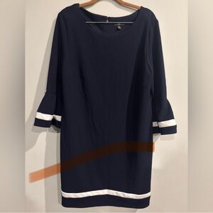 R&K Navy Dress with White Trim